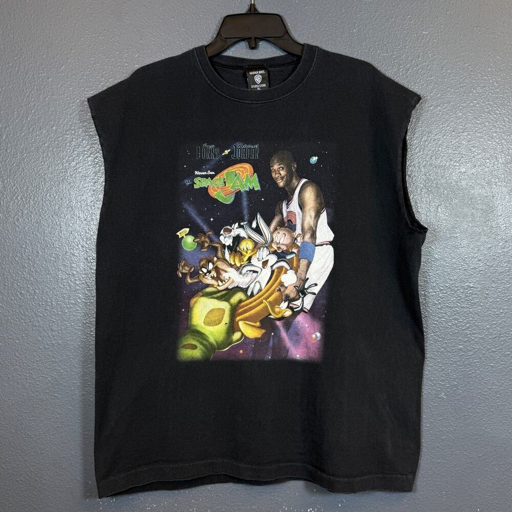 Warner Bros. XL men’s black tank top Space Jam Bunny Michael Jordan 90’s vintage